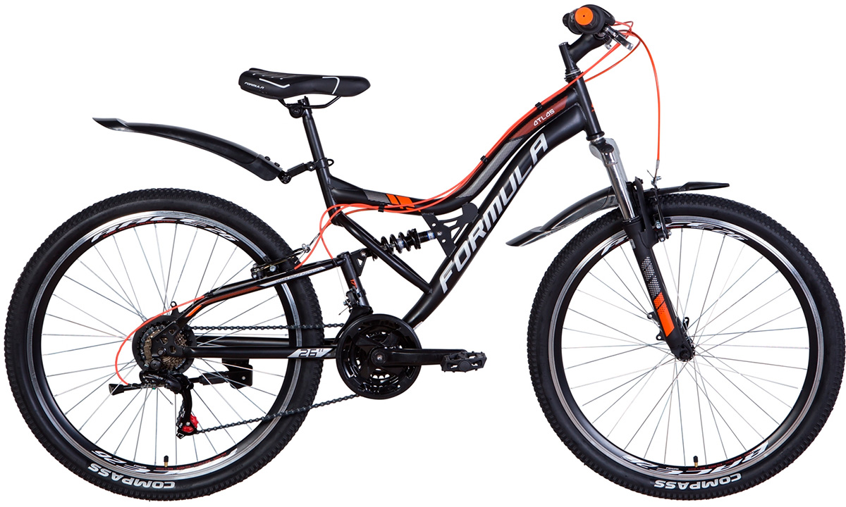 Фотография Велосипед Formula ATLAS AM2 Vbr 26" (2021) 2021 Черно-оранжевый